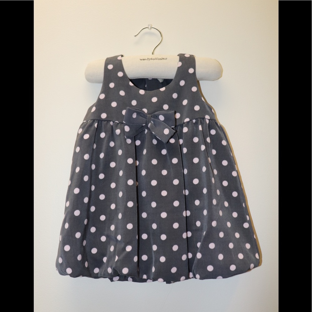 WENDY BELLISSIMO GREY AND PINK BABY BALLOON DRESS